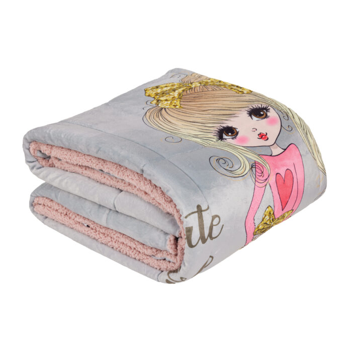 DAS KIDS ΚΟΥΒΕΡΤΟΠΑΠΛΩΜΑ 160Χ220 4971 GREY, PINK DAS HOME - Image 3