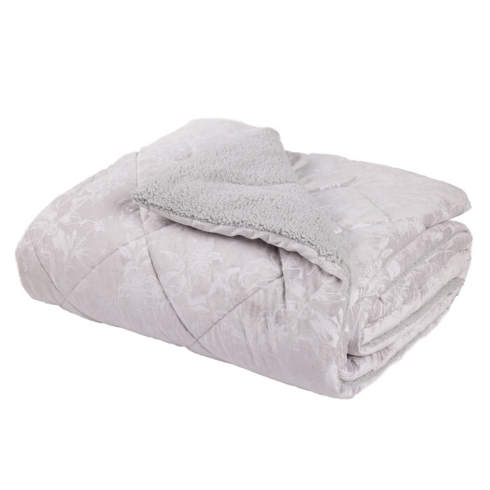 DAS HOME VELVET ΚΟΥΒΕΡΤΟΠΑΠΛΩΜΑ SHERPA ΥΠΕΡΔΙΠΛΟ 1376 GREY DAS HOME - Image 3