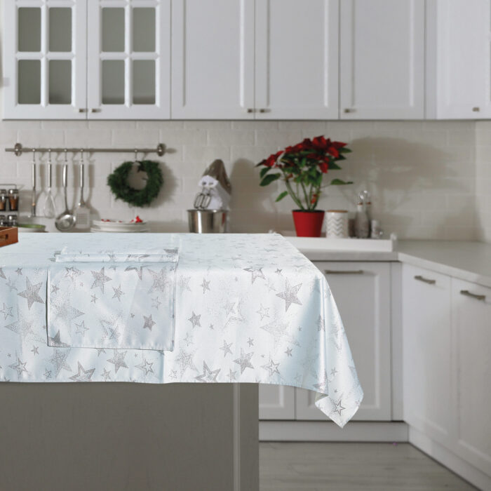 DAS HOME CHRISTMAS ΤΡΑΠΕΖΟΜΑΝΤΗΛΟ 140Χ220 0719 ΑΣΗΜΙ, ΙΒΟΥΑΡ DAS HOME - Image 2