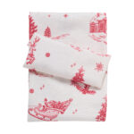 DAS HOME CHRISTMAS RUNNER 45Χ140 0772 ECRU, RED DAS HOME