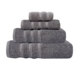 DAS HOME ΠΕΤΣΕΤΑ ΜΠΑΝΙΟΥ PRESTIGE 80Χ150 1163 DARK GREY DAS HOME