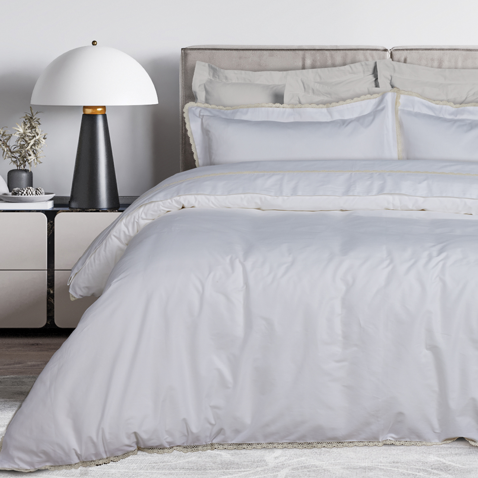 502105301708.jpg DAS HOME ΣΕΝΤΟΝΙΑ ΣΕΤ KING PRESTIGE 1708 WHITE DAS HOME - Image 1