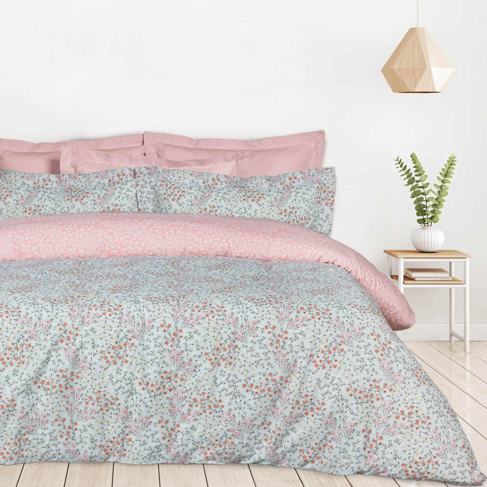 502106105428.jpg DAS HOME ΣΕΤ ΣΕΝΤΟΝΙΑ ΜΟΝΑ ΜΕ ΛΑΣΤΙΧΟ CASUAL 5428 MINT, ROSE DAS HOME - Image 1
