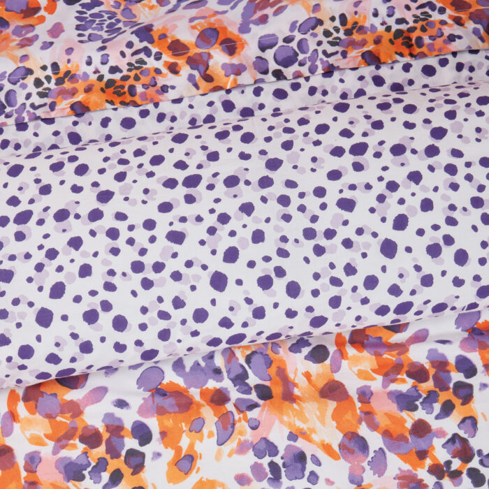 DAS HOME ΣΕΤ ΣΕΝΤΟΝΙΑ ΥΠΕΡΔΙΠΛΑ ΜΕ ΛΑΣΤΙΧΟ CASUAL 5430 ORANGE, PURPLE DAS HOME - Image 2