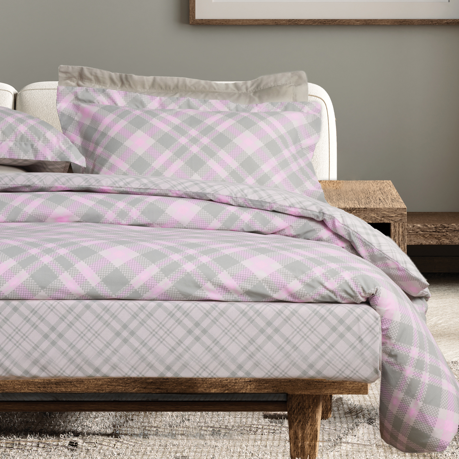 502106205436.jpg DAS HOME ΣΕΤ ΣΕΝΤΟΝΙΑ ΥΠΕΡΔΙΠΛΑ ΜΕ ΛΑΣΤΙΧΟ CASUAL 5436 MINT, PINK DAS HOME - Image 1