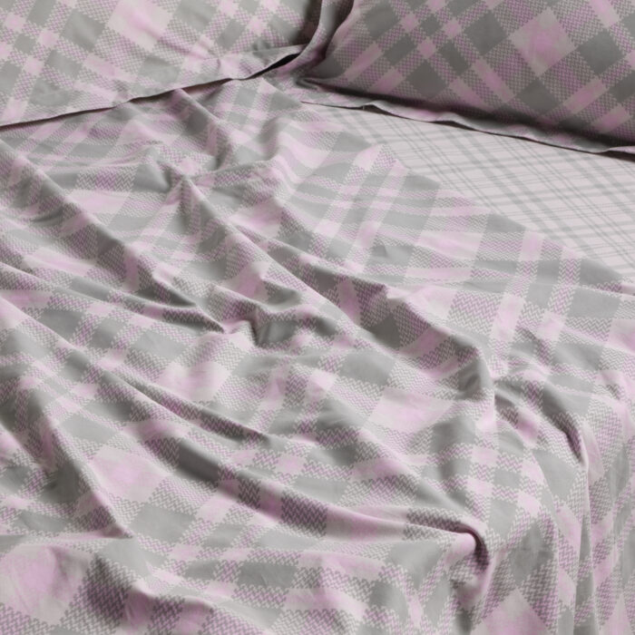 DAS HOME ΣΕΤ ΣΕΝΤΟΝΙΑ ΥΠΕΡΔΙΠΛΑ ΜΕ ΛΑΣΤΙΧΟ CASUAL 5436 MINT, PINK DAS HOME - Image 2