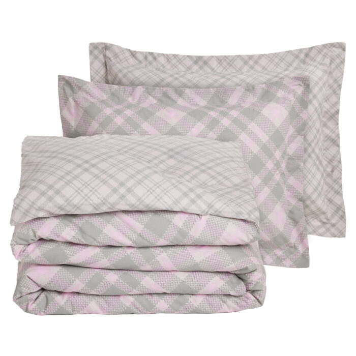 DAS HOME ΣΕΤ ΣΕΝΤΟΝΙΑ ΥΠΕΡΔΙΠΛΑ ΜΕ ΛΑΣΤΙΧΟ CASUAL 5436 MINT, PINK DAS HOME - Image 3