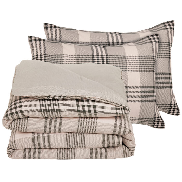 DAS HOME ΣΕΤ ΣΕΝΤΟΝΙΑ ΥΠΕΡΔΙΠΛΑ HAPPY FLANNEL 9679 BEIGE, OLIVE DAS HOME - Image 3
