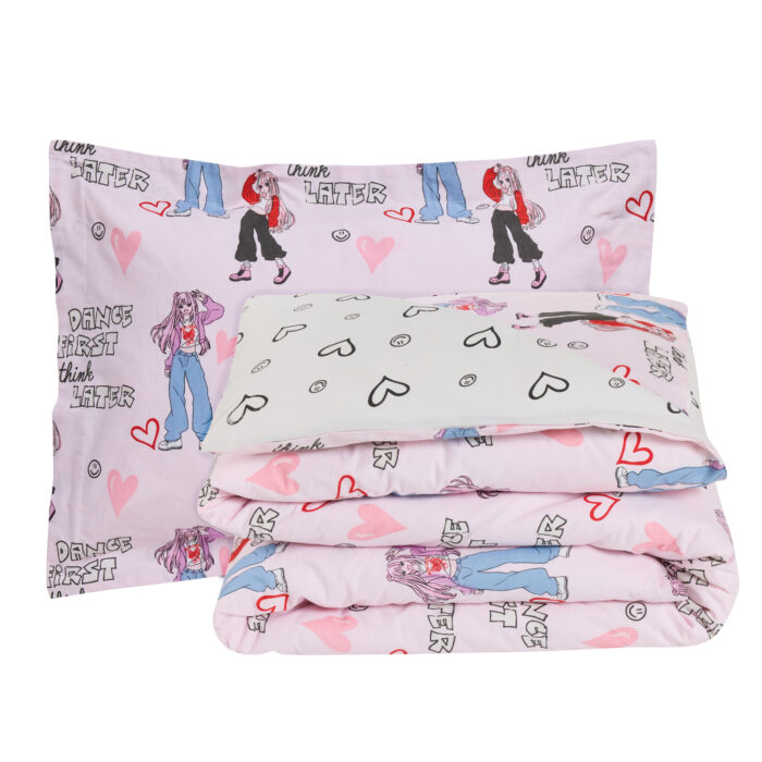 DAS KIDS ΣΕΤ ΣΕΝΤΟΝΙΑ ΜΟΝΑ 4940 GREY, PINK DAS HOME - Image 3