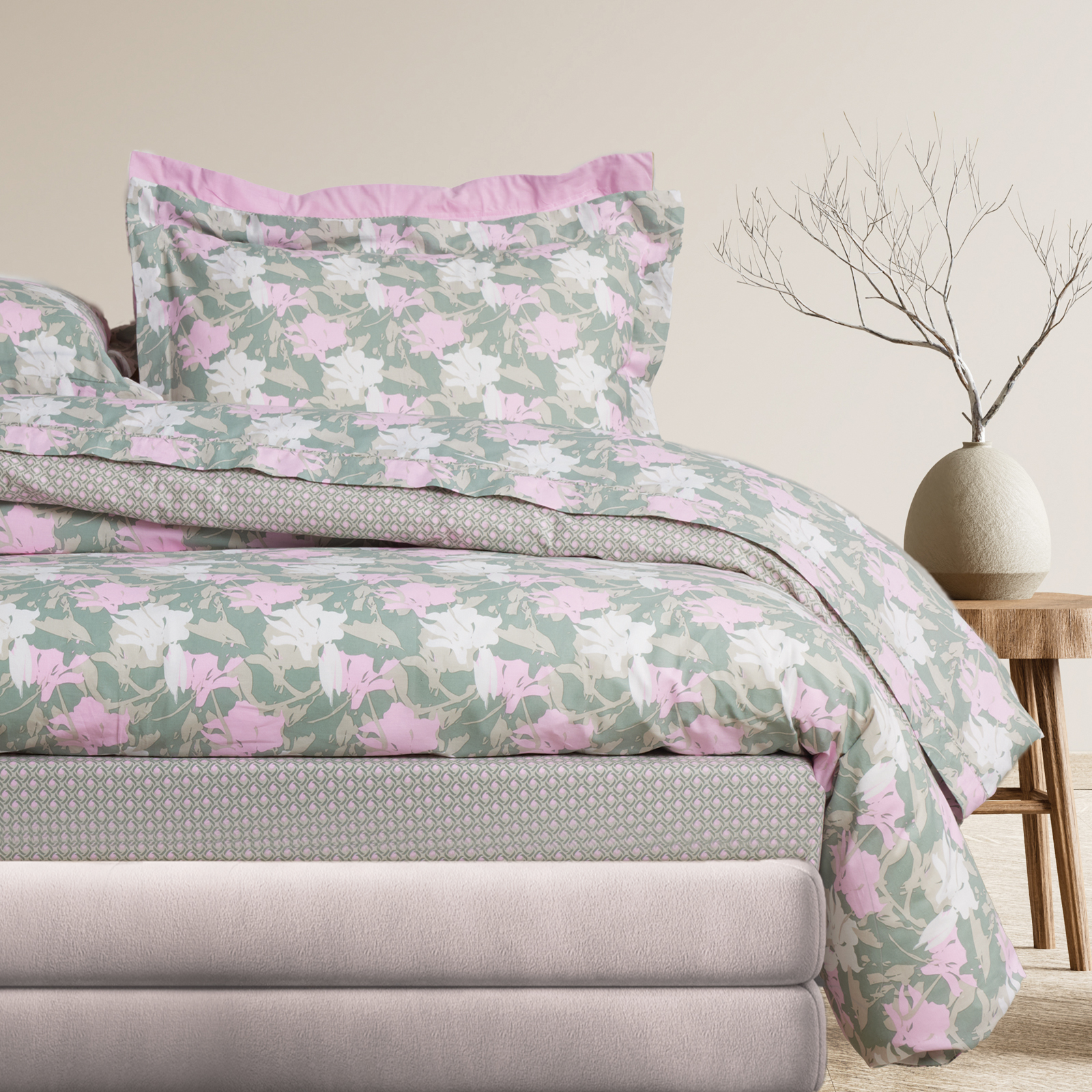 502109203175.jpg DAS HOME ΣΕΤ ΣΕΝΤΟΝΙΑ ΥΠΕΡΔΙΠΛΑ DAILY 3175 GREEN, PINK DAS HOME - Image 1