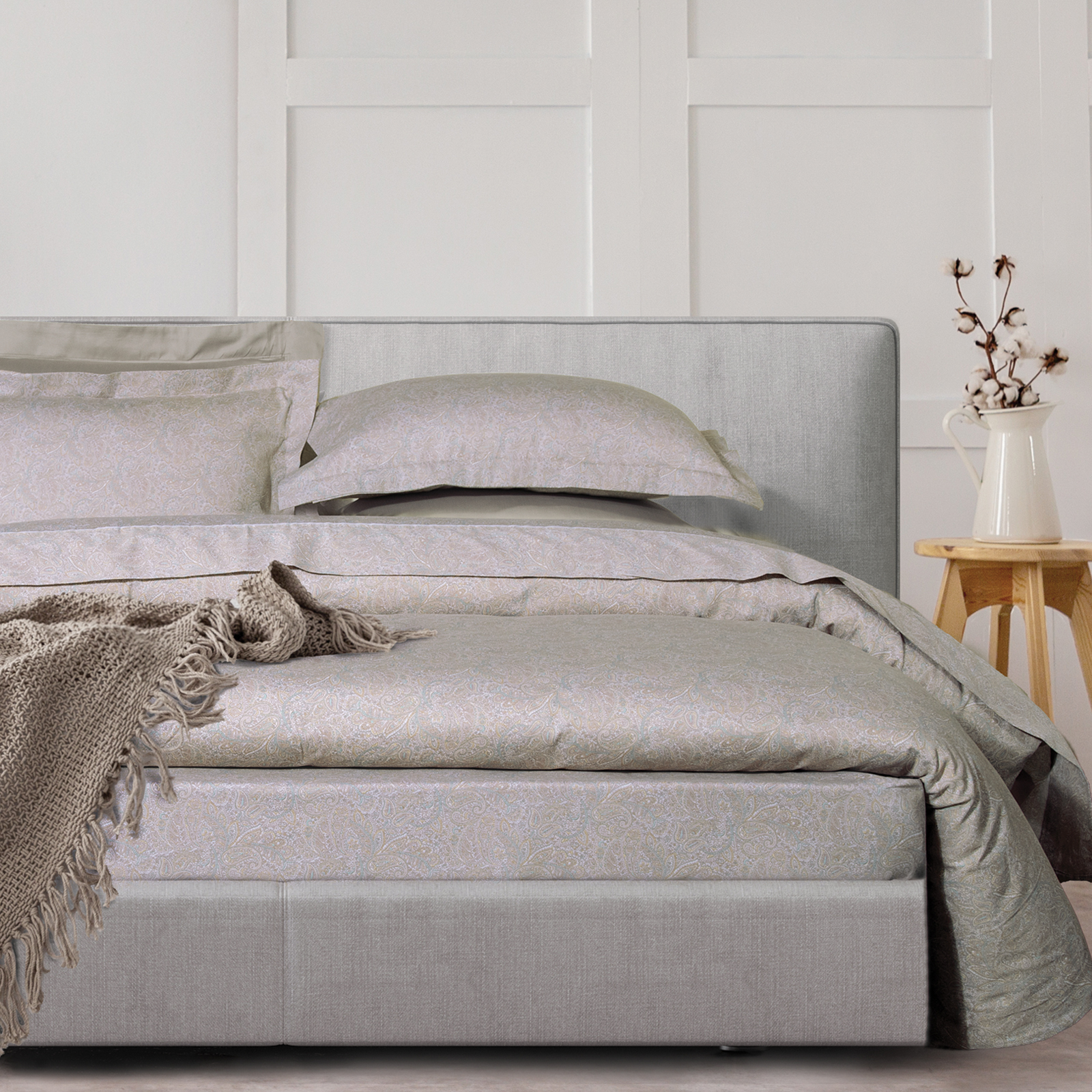 502110201719.jpg DAS HOME ΣΕΝΤΟΝΙΑ ΣΕΤ ΥΠΕΡΔΙΠΛΑ PRESTIGE 1719 ECRU, NUDE, OLIVE DAS HOME - Image 1