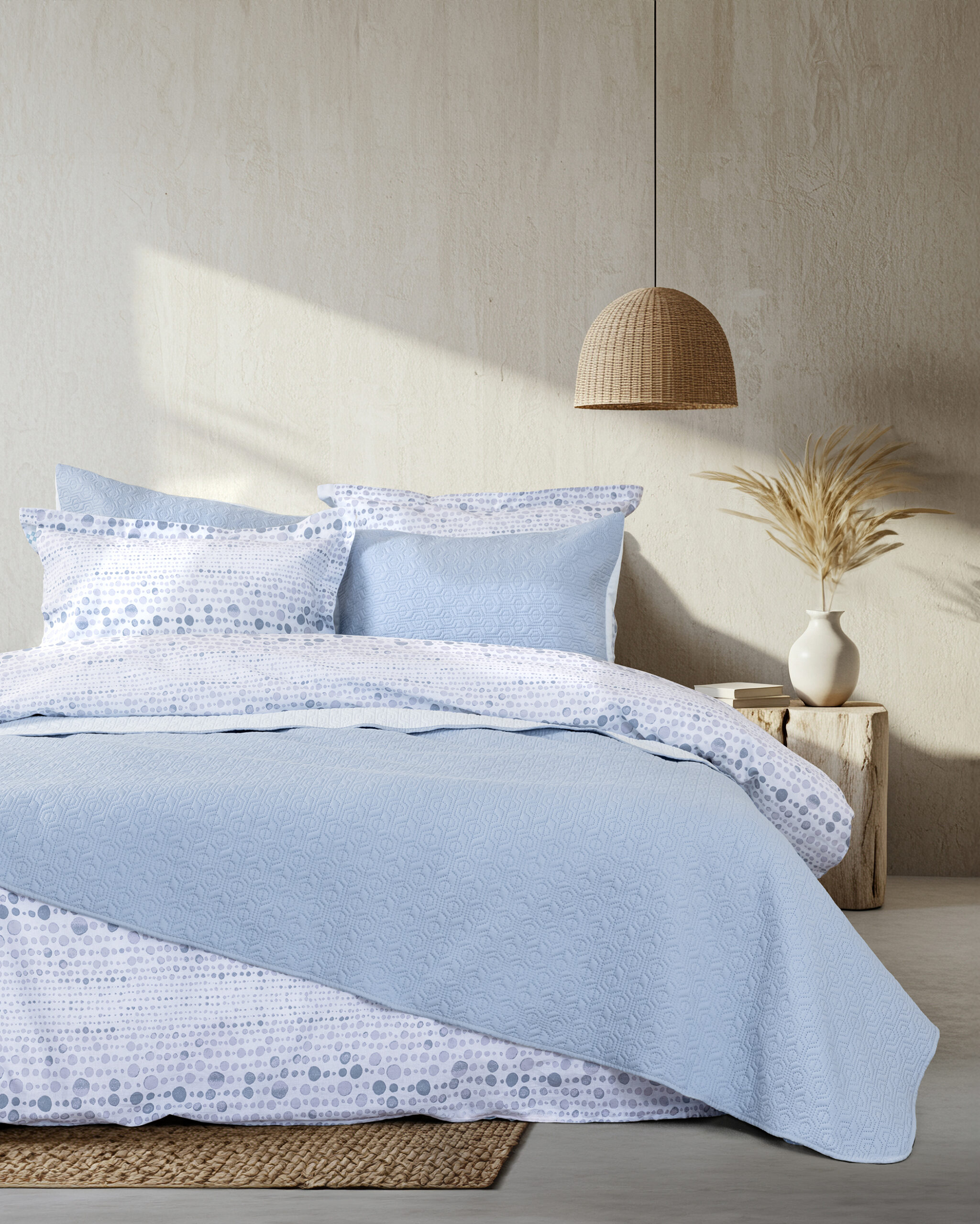 5206482185692-19.jpg Κουβερλί Υπέρδιπλο 220x240 - Orion Sky Blue / Light Blue της Nima Home 100% Microfiber Υπέρδιπλο 220x240 - Image 1