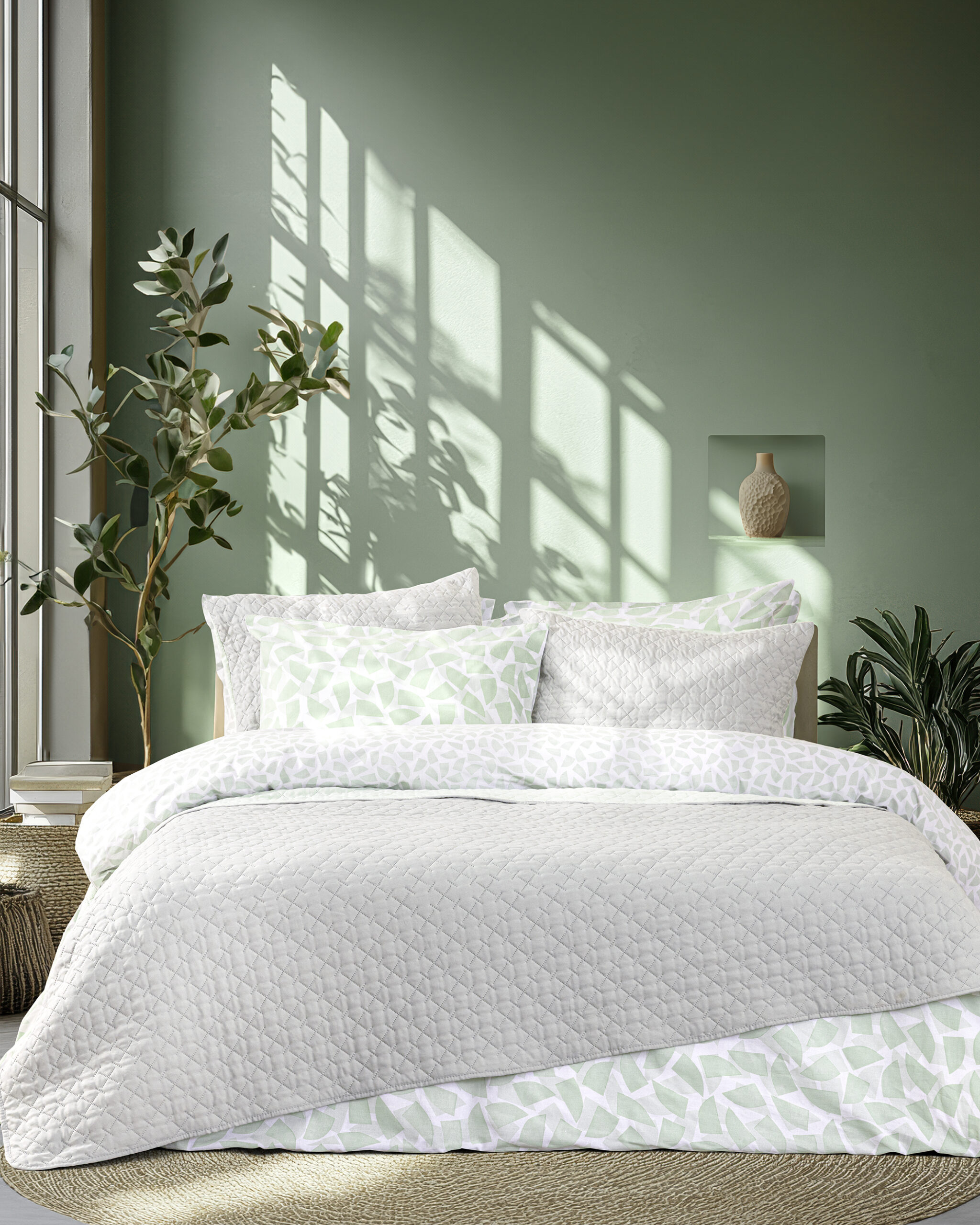 5206482185838-19.jpg Κουβερλί Ημίδιπλο 180x240 - Arden Gray / Mint της Nima Home 100% Microfiber Ημίδιπλο 180x240 - Image 1