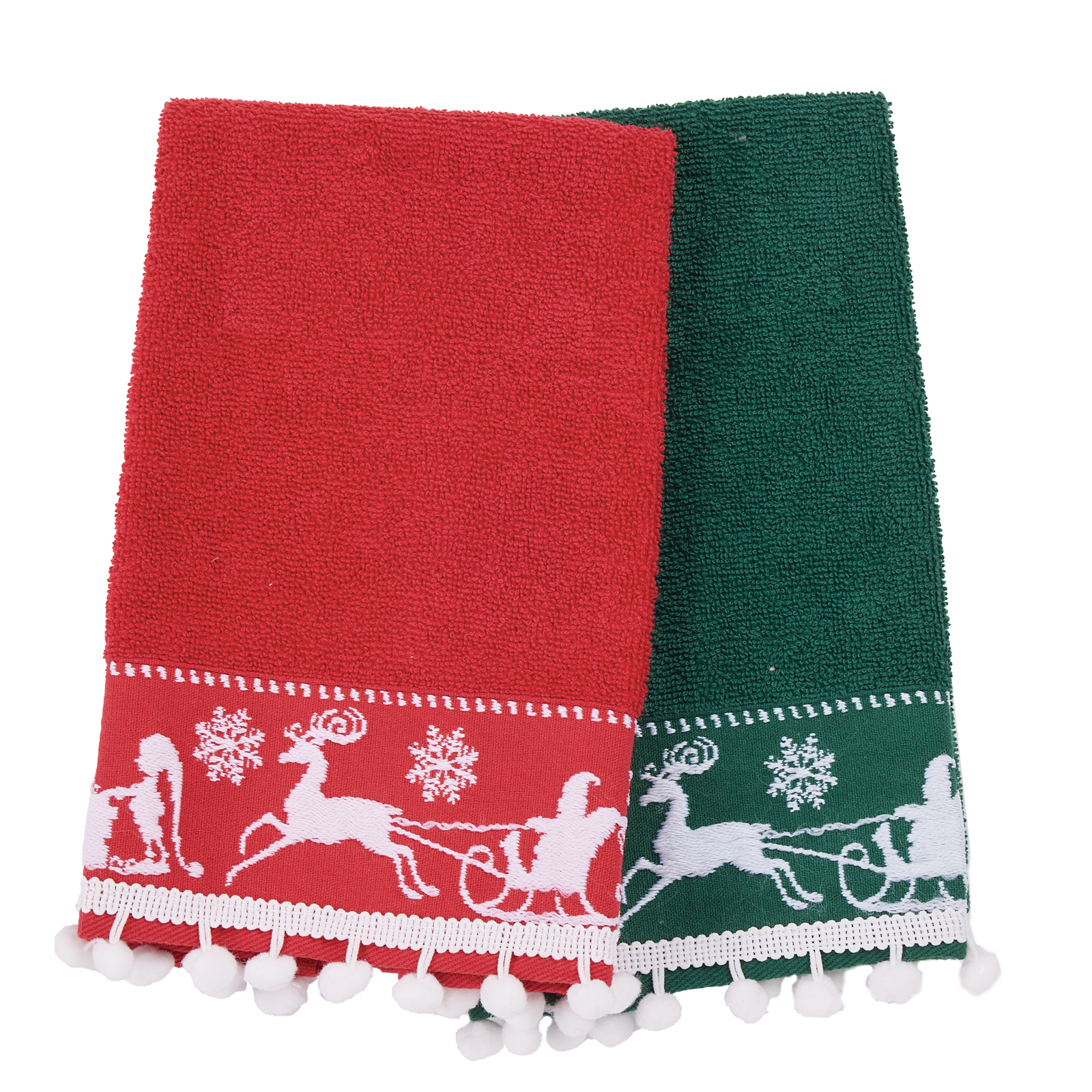 527030500818.jpg DAS HOME CHRISTMAS ΠΟΤΗΡΟΠΑΝΑ ΣΕΤ 2ΤΜΧ 30X50 0818 GREEN, RED DAS HOME - Image 1