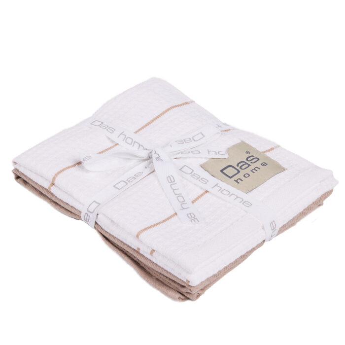 DAS HOME ΣΕΤ ΠΟΤΗΡΟΠΑΝΑ 2ΤΜΧ 30Χ50 0830 TAUPE, WHITE DAS HOME - Image 2