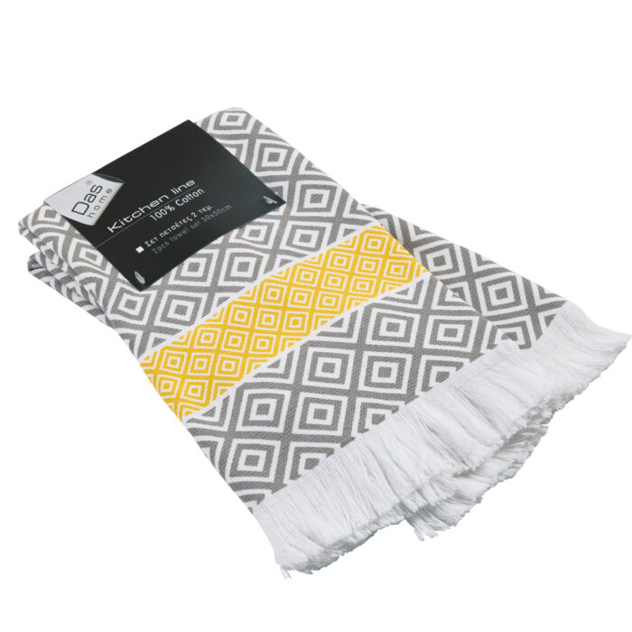 DAS HOME ΣΕΤ ΠΟΤΗΡΟΠΑΝΑ 2ΤΜΧ 30Χ50 0895 GREY, YELLOW DAS HOME - Image 2
