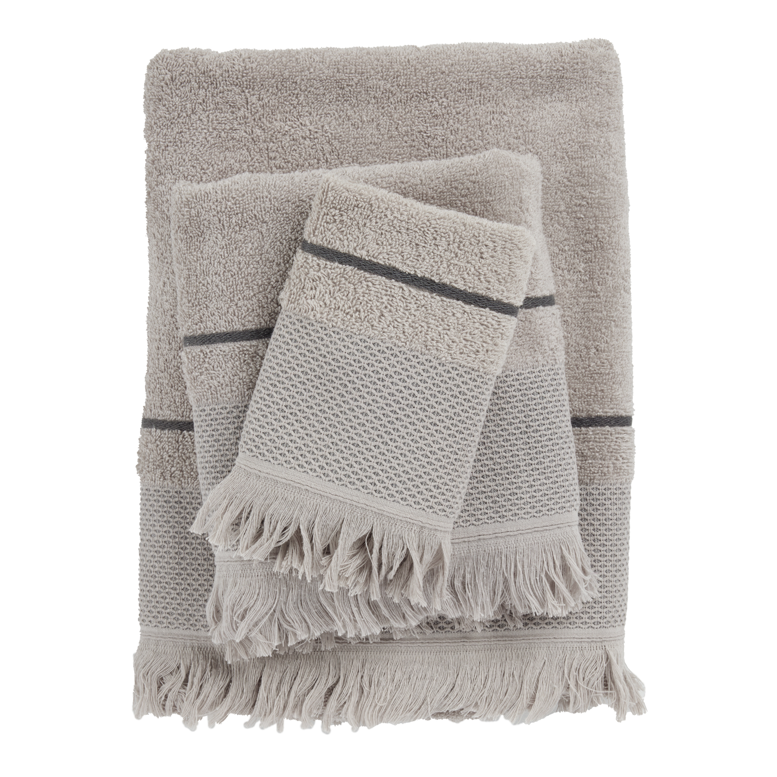 530708000841.jpg DAS HOME ΣΕΤ ΠΕΤΣΕΤΕΣ 3ΤΕΜΑΧΙΩΝ BEST 0841 GREY DAS HOME - Image 1