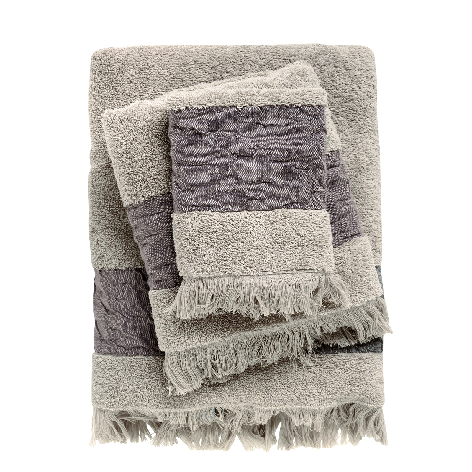 530708180745.jpg DAS HOME ΣΕΤ ΠΕΤΣΕΤΕΣ 3ΤΕΜΑΧΙΑ DAILY 0745 TAUPE DAS HOME - Image 1