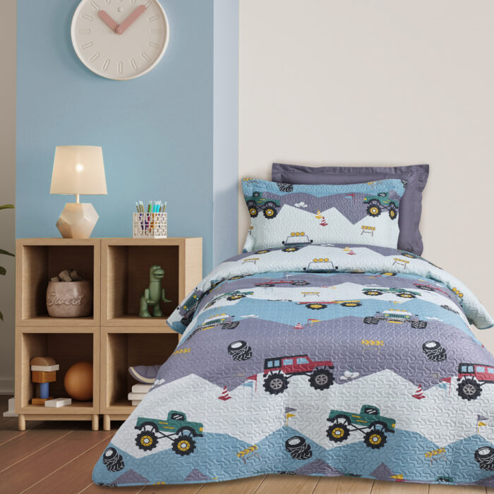DAS KIDS ΖΕΥΓΟΣ ΜΑΞΙΛΑΡΟΘΗΚΕΣ 4926 GREEN, GREY DAS HOME - Image 2