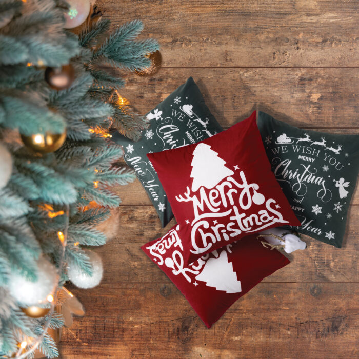 DAS HOME CHRISTMAS ΜΑΞΙΛΑΡΙ ΦΙΓΟΥΡΑΣ 45X45 0770 RED DAS HOME - Image 2