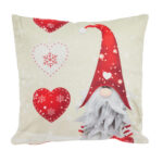 DAS HOME CHRISTMAS ΜΑΞΙΛΑΡΙ ΦΙΓΟΥΡΑΣ 45X45 0855 IVORY, RED DAS HOME