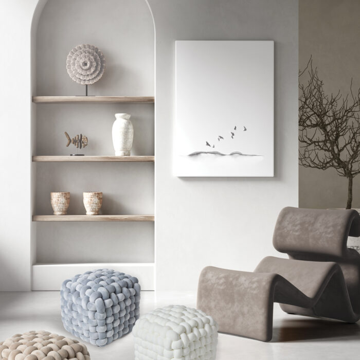 DAS HOME ΔΙΑΚΟΣΜΗΤΙΚΟ ΠΟΥΦ 43Χ43Χ40 2275 WHITE DAS HOME - Image 2