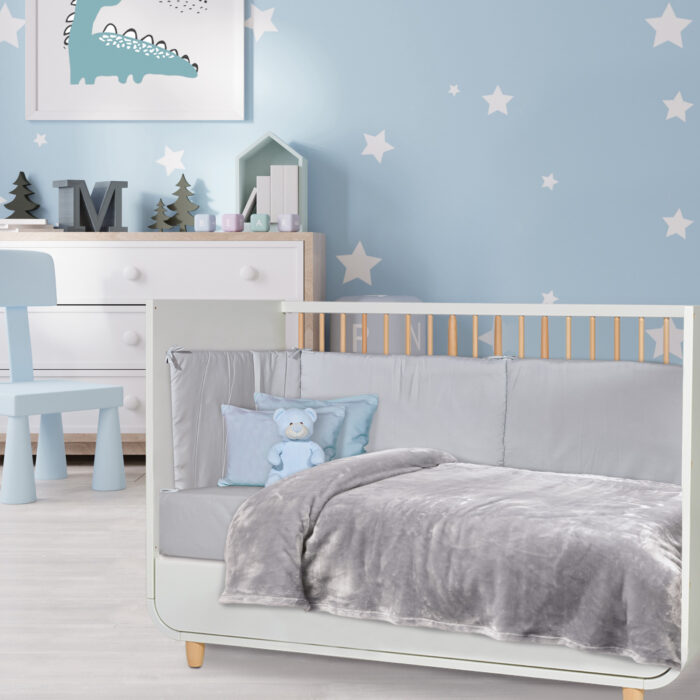 DAS BABY ΚΟΥΒΕΡΤΑ VELOUR ΚΟΥΝΙΑΣ RELAX 1342 GREY DAS HOME - Image 2