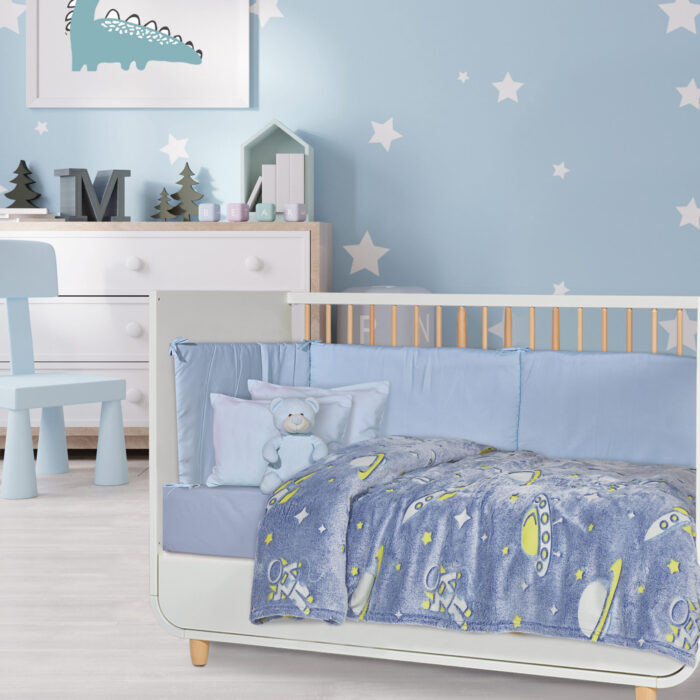 DAS BABY ΚΟΥΒΕΡΤΑ FLEECE ΑΓΚΑΛΙΑΣ RELAX 4863 ΚΙΤΡΙΝΟ, ΜΠΛΕ DAS HOME - Image 3