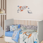 DAS BABY ΚΟΥΒΕΡΤΑ FLEECE ΑΓΚΑΛΙΑΣ FUN 4912 BLUE, GREY, ORANGE DAS HOME - Image 2
