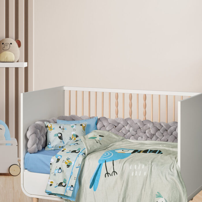 DAS BABY ΚΟΥΒΕΡΤΑ FLEECE ΑΓΚΑΛΙΑΣ FUN 4914 BLUE, GREY, MINT DAS HOME - Image 2