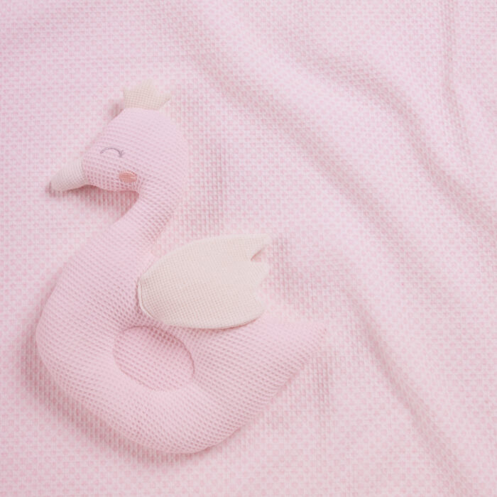 DAS BABY ΚΟΥΒΕΡΤΑ ΠΙΚΕ ΑΓΚΑΛΙΑΣ RELAX 4956 PINK, WHITE DAS HOME - Image 2