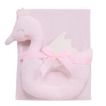 DAS BABY ΚΟΥΒΕΡΤΑ ΠΙΚΕ ΑΓΚΑΛΙΑΣ RELAX 4956 PINK, WHITE DAS HOME - Image 3