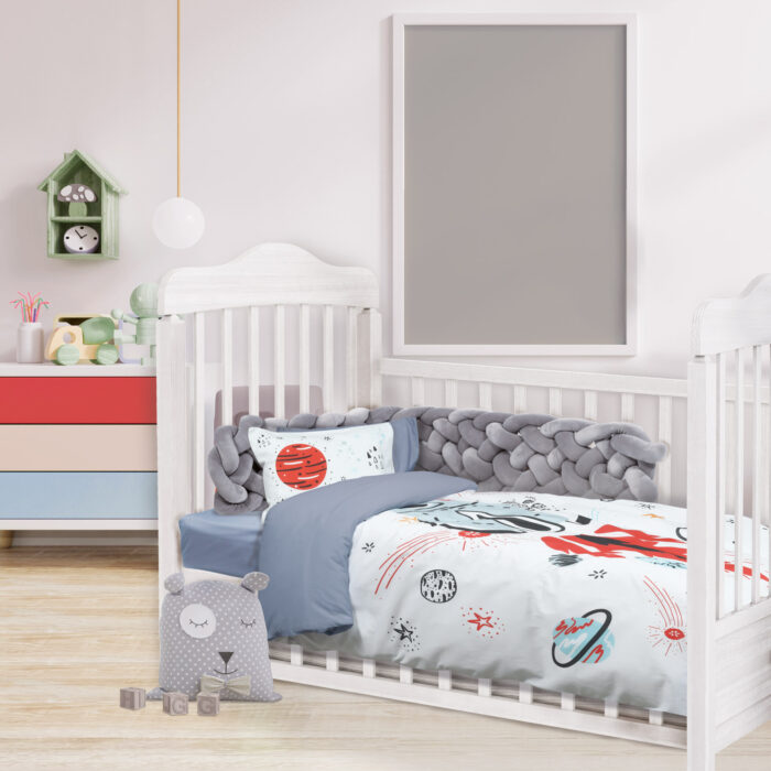 DAS BABY ΣΕΤ ΣΕΝΤΟΝΙΑ ΚΟΥΝΙΑΣ SMILE DIGITAL 4851 ΓΚΡΙ, ΚΟΚΚΙΝΟ, ΛΕΥΚΟ DAS HOME - Image 2