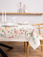 Σετ Καρέ και Τραβέρσα Florise Beige (Gobelin/Στόφα) Gobelin/Στόφα, 60% polyester, 24% cotton,16% acrylic 100x100 καρέ+40x100 runner/2pcs Liolios Home
