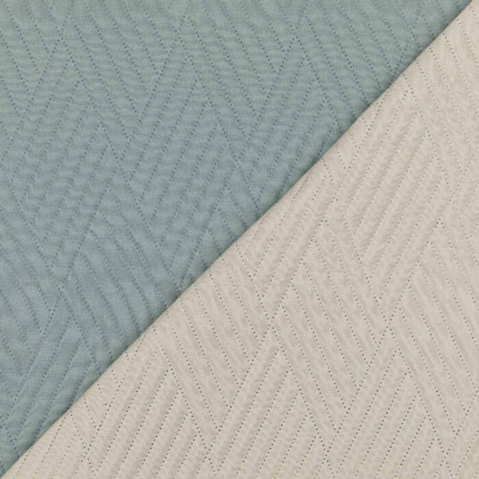 Κουβερλί Diamond Υπέρδιπλο 220 x 240 cm  100% Πολυέστερ Σιέλ-Γκρι BOREA - Image 4