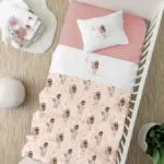 Κουβερλί Κούνιας Goodnight Ροζέ 110 x 140 cm  100% Βαμβάκι Ροζέ BOREA