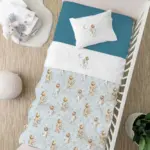 Κουβερλί Κούνιας Goodnight Σιέλ 110 x 140 cm  100% Βαμβάκι Σιέλ BOREA