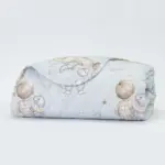 Κουβερλί Κούνιας Goodnight Σιέλ 110 x 140 cm  100% Βαμβάκι Σιέλ BOREA - Image 2