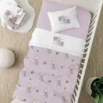 Κουβερλί Κούνιας Lily 110 x 140 cm  100% Βαμβάκι Λιλά BOREA