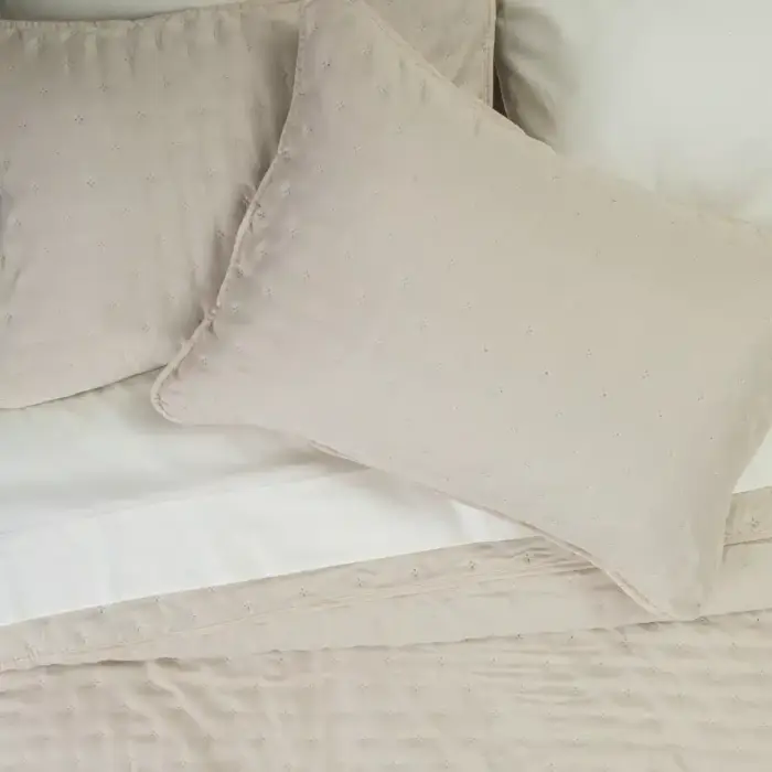 Κουβερλί Σετ Croiset Υπέρδιπλο 220 x 240 cm + (2) 50 x 70 cm  100% Πολυέστερ Σιέλ BOREA - Image 9
