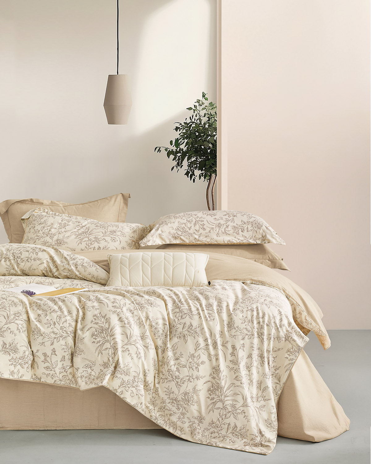 leonti_atatus_ss26.jpg LEONTI - ΣΕΤ ΠΑΠΛΩΜΑ STATUS ΥΠΕΡΔΙΠΛΟ (235Χ250) 100% ΒΑΜΒΑΚΙ, ΒΑΜΒΑΚΟΣΑΤΕΝ Rythmos - Image 1