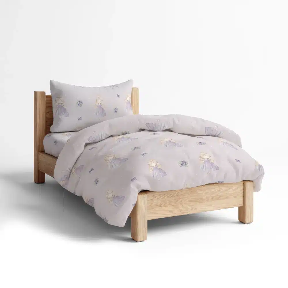 paplomatothiki-lily-moni.webp Παπλωματοθήκη Σετ Lily Μονή 160 x 240 cm + 50 x 70 cm 100% Βαμβάκι Λιλά BOREA - Image 1