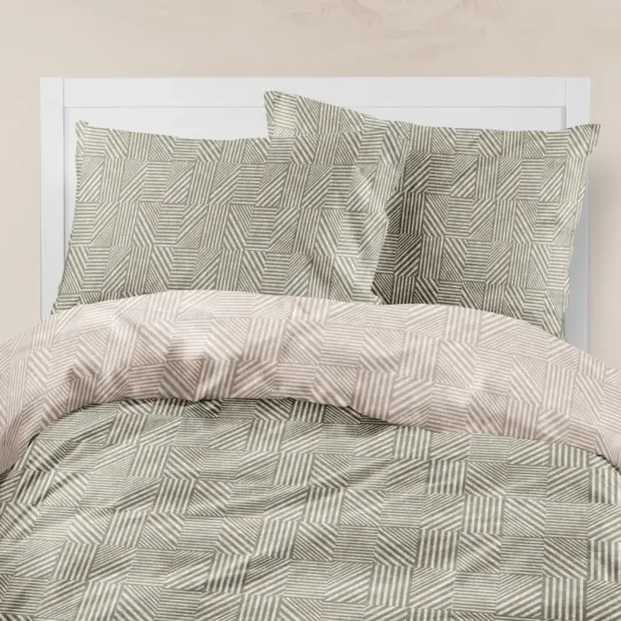 Παπλωματοθήκη Εμπριμέ Doric Μονή 160 x 240 cm  100% Βαμβάκι Μπλε BOREA - Image 3