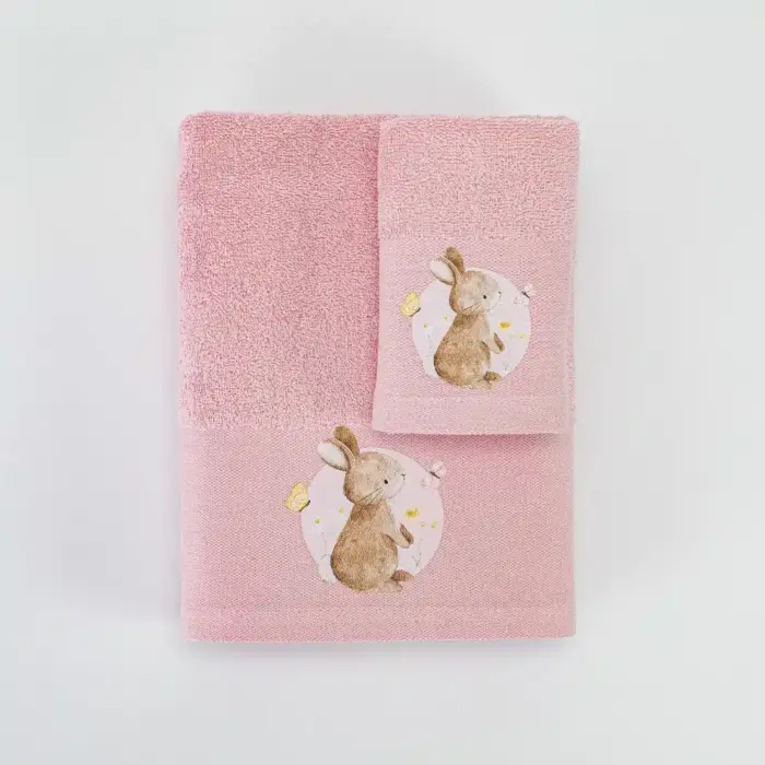 Πετσέτες Σετ 2ΤΜΧ Blush Ροζ 70 x 120 / 30 x 50 cm  100% Βαμβάκι Ροζ BOREA - Image 4