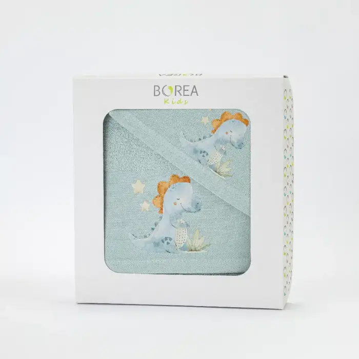 Πετσέτες Σετ 2ΤΜΧ Dinos 70 x 120 / 30 x 50 cm  100% Βαμβάκι Φυστικί BOREA - Image 3