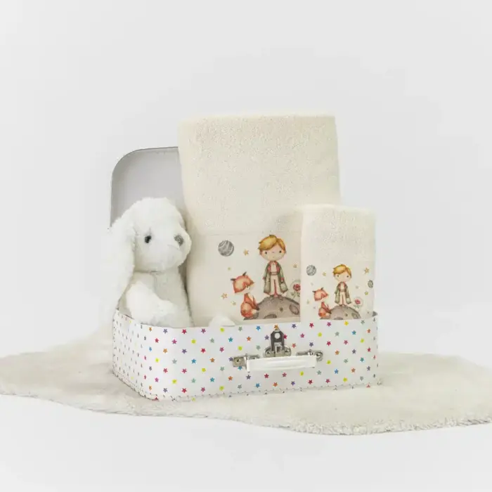 Πετσέτες Σετ 2ΤΜΧ Little Prince Εκρού 70 x 120 / 30 x 50 cm  100% Βαμβάκι Εκρού BOREA - Image 2