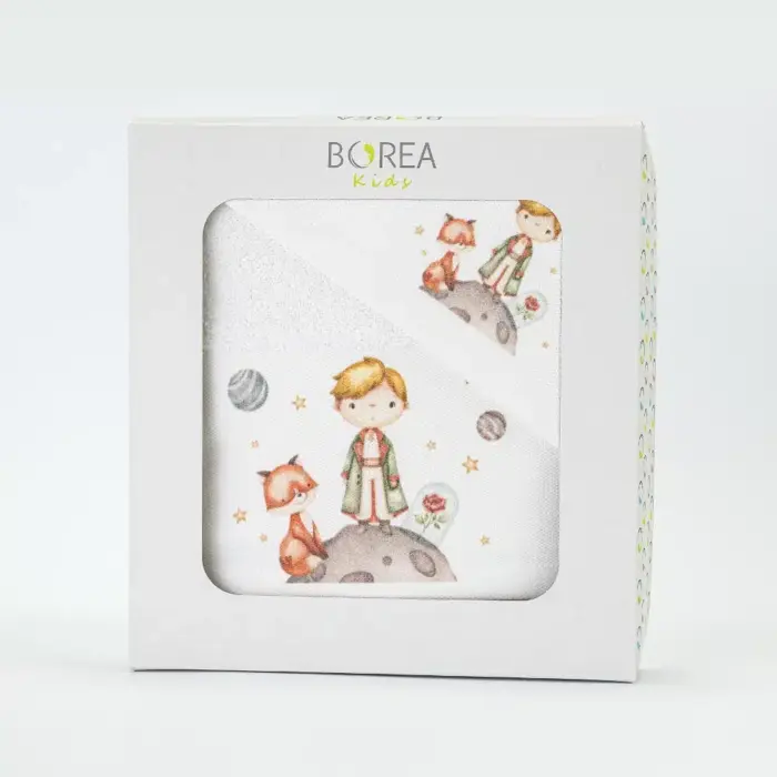 Πετσέτες Σετ 2ΤΜΧ Little Prince Λευκό 70 x 120 / 30 x 50 cm  100% Βαμβάκι Λευκό BOREA - Image 3
