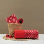 Πετσέτες Σετ 2ΤΜΧ Rubia 50 x 90 / 30 x 50 cm  100% Βαμβάκι Κόκκινο BOREA