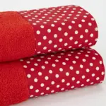 Πετσέτες Σετ 2ΤΜΧ Rubia 50 x 90 / 30 x 50 cm  100% Βαμβάκι Κόκκινο BOREA - Image 2