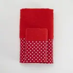 Πετσέτες Σετ 2ΤΜΧ Rubia 50 x 90 / 30 x 50 cm  100% Βαμβάκι Κόκκινο BOREA - Image 3